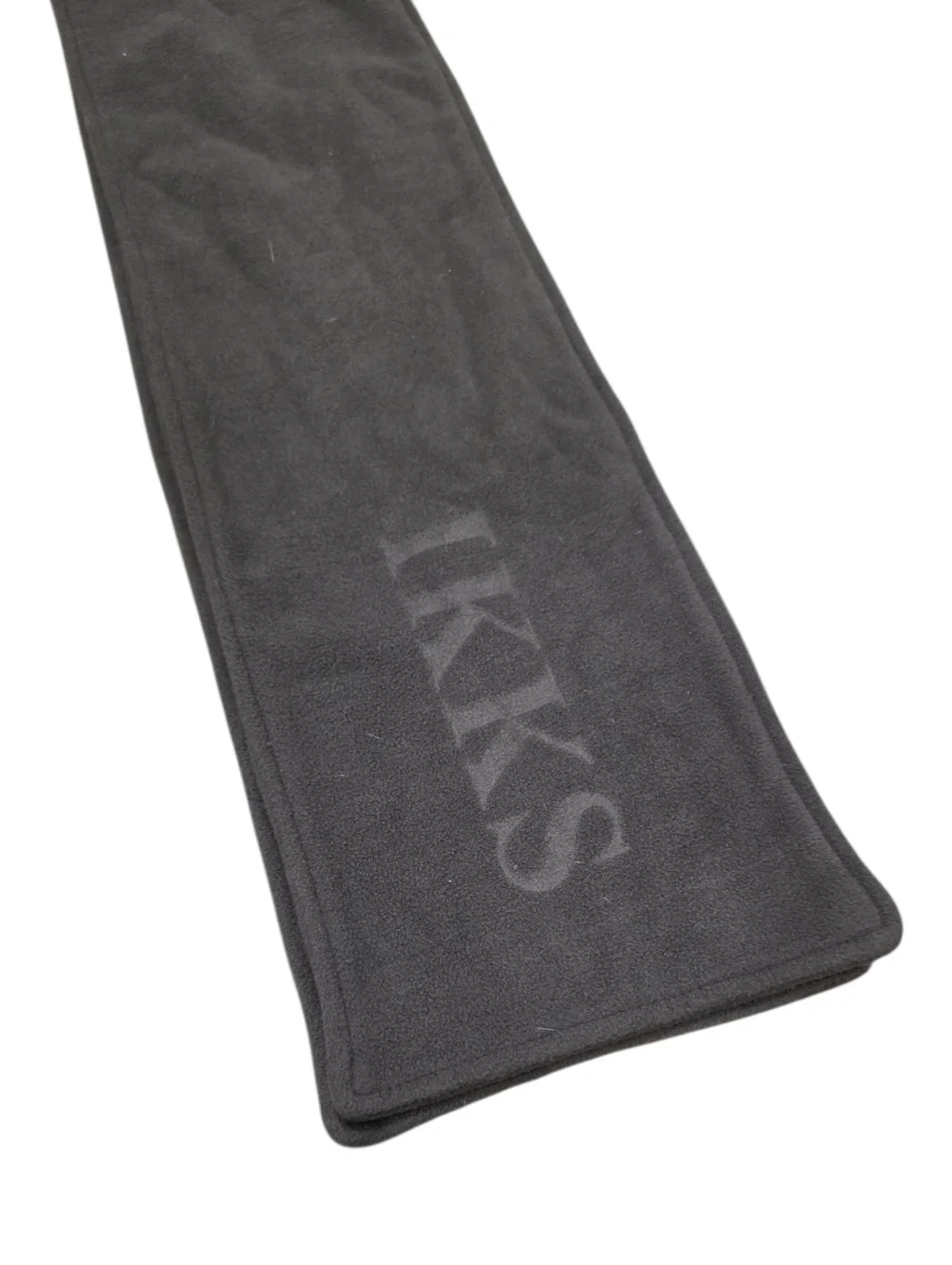 Ikks Men's Dark Brown Rectangular Logo Scarf